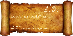 Lovász Diána névjegykártya